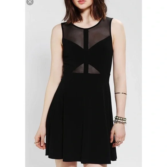 knee length dresses for ladies Rainbow Zebra Cut Out Skater Dress main image 0